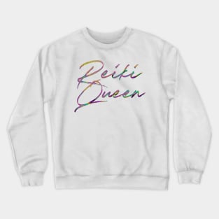 Reiki Queen / Retro Typography Design Crewneck Sweatshirt